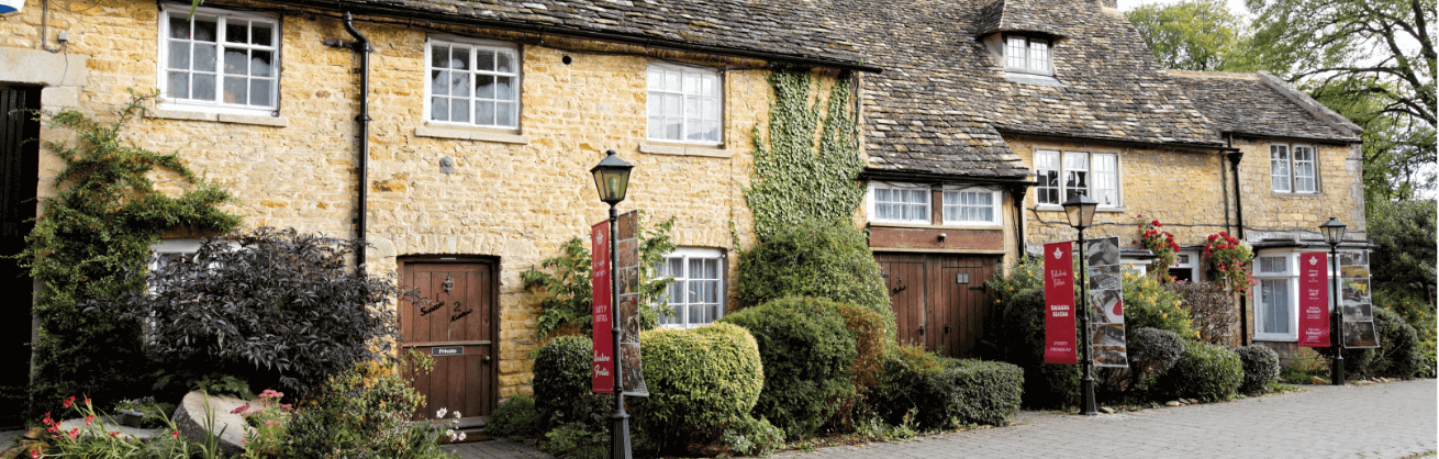 Outside Cotswold cottages