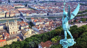 View over the centre of Lyon, France's second city