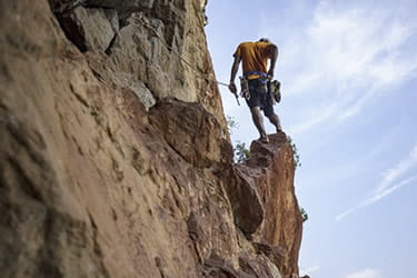 Outdoor rock climber