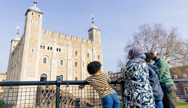 Family at Tower of London