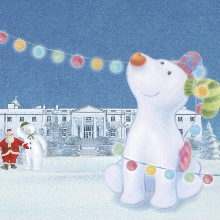 An image of the cartoon character Snow dog from the story snowman and the snowdog