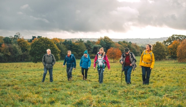 Group of ramblers in Scotland